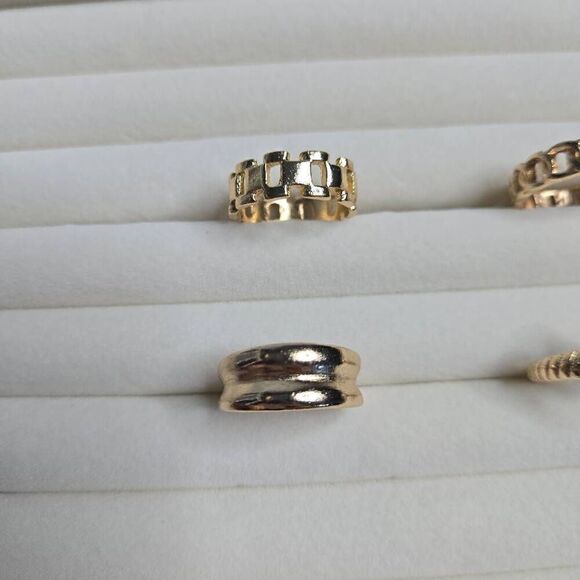 4pc Set Chunky Rings Gold - Picture 5 of 7